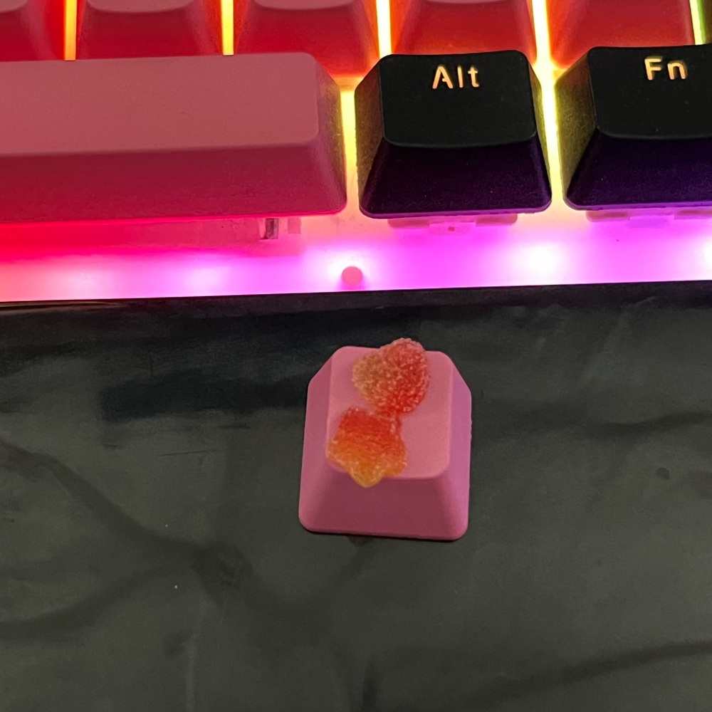 Cute Pink Gumdrop artisan Keycap, for OEM Switches